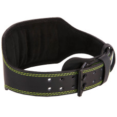 Пояс атлетичний шкіряний Zelart VL-3349 спинка-15см розмір-M-XXL чорний