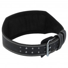 Пояс атлетичний шкіряний FISTRAGE VL-4722 спинка-15см розмір-S-XXL сірий