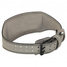 Пояс атлетический кожаный спинка 15см FISTRAGE VL-5154 (ширина-6in (15см), размер S-XL, с подкладкой для спины, серый)