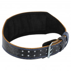 Пояс атлетичний шкіряний FISTRAGE VL-6051 спинка-15см розмір-S-XL чорний