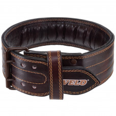 Пояс для пауерліфтингу шкіряний VELO VL-8185 спинка-10см розмір-S-XXL темно-коричневий