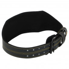 Пояс атлетичний шкіряний VELO VL-9738 спинка-15см розмір-S-XXL чорний-золотий