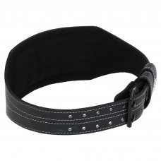 Пояс атлетичний шкіряний VELO VL-9741 спинка-15см розмір-S-XXL чорний-білий