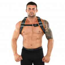 Жилет обважнювач із фіксованою вагою 5кг Zelart XB9300-5 вага-5кг чорний-помаранчевий