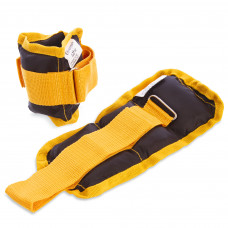 Обважнювачі-манжети для рук і ніг Zelart ZA-2072-0_5 2x0,25кг жовтий