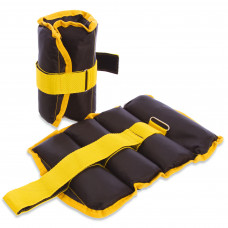 Обважнювачі-манжети для рук і ніг Zelart ZA-2072-4 2x2,0кг жовтий