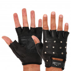 Перчатки спортивные кожаные Zelart WorkOut ZB-01049 размер L-XXL черный