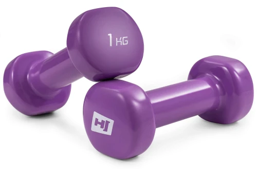 Набір круглих вінілових гантелей HS-V010DC 2х1 кг