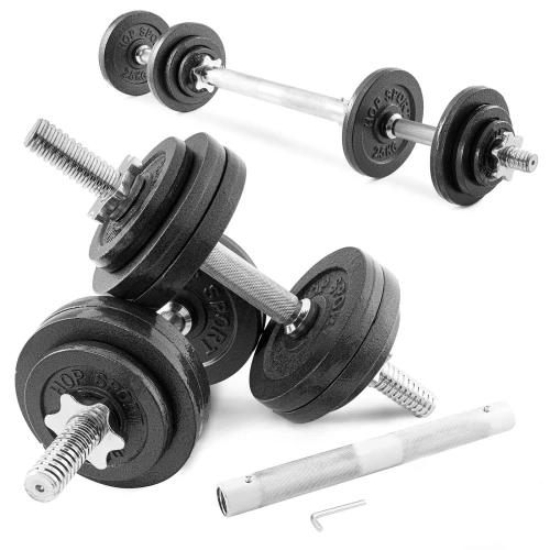 Гантелі металічні 2х15 кг з подовженим грифом