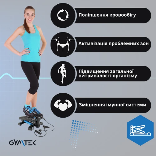 Особливості тренувань на поворотному степері Gymtek: