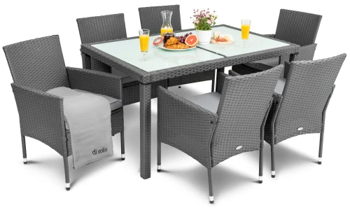Садові меблі Di Volio VERONA 6+1 сіра