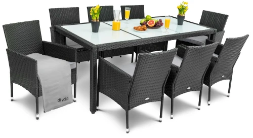Садові меблі Di Volio VERONA 8+1 чорна